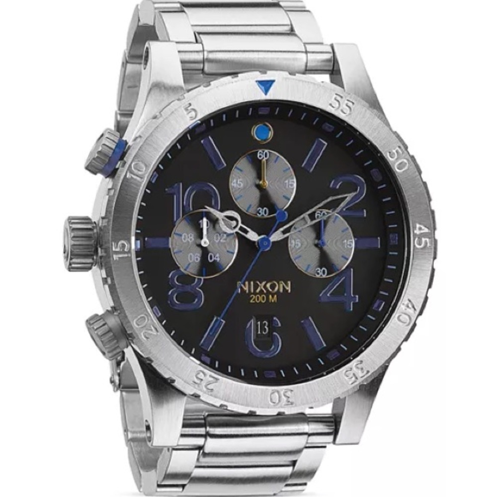 Nixon Silver and Black Smartwatch with Sleek Design